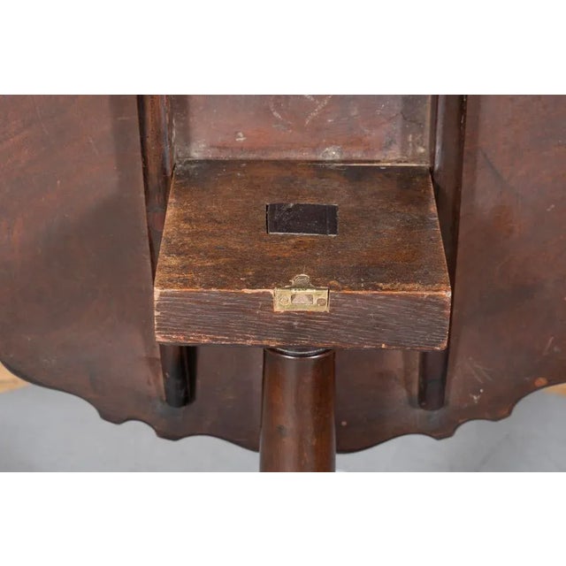 Brown George III Mahogany Piecrust Tilt Top Table For Sale - Image 8 of 10