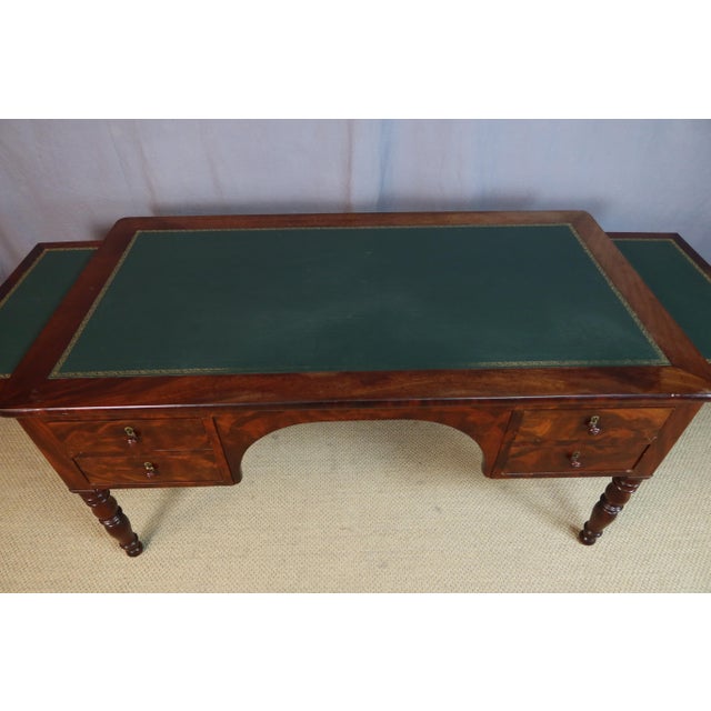 Antique Flat Desk in Wood, 1800s For Sale - Image 3 of 16