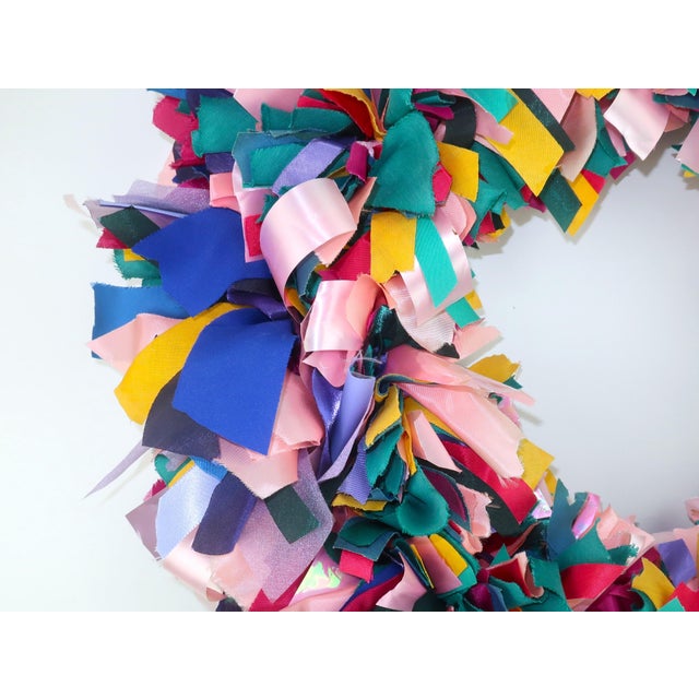 Ribbon Christmas Holiday Wreath, 1980's For Sale In Atlanta - Image 6 of 10