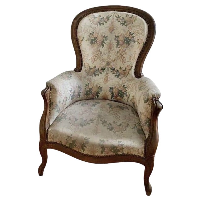 French Louis Philippe Bergere Armchair, 19th Century For Sale