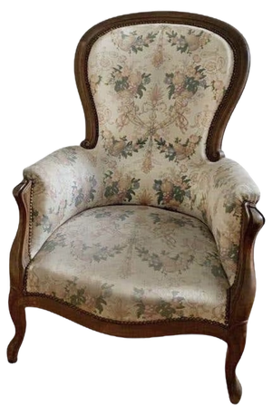 French Louis Philippe Bergere Armchair, 19th Century