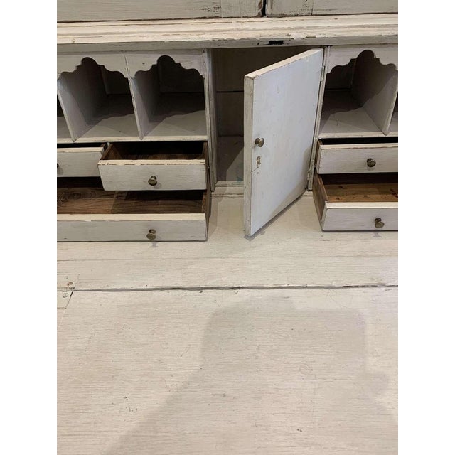 19th Century Painted Oak English Bureau Bookcase For Sale - Image 13 of 18