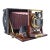 Antique 19th Century Mahogany & Brass Pony Premo B by Rochester Optical Co. Folding Camera With Red Bellows For Sale