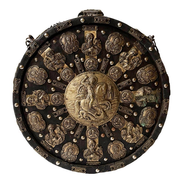 19th Century Russian Military Wooden Powder Flask For Sale