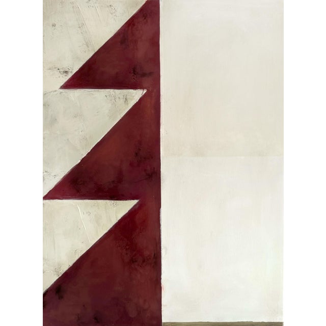 Oil Hand Painted Picture Bold Geometric Modern Abstract Oil Painting For Sale