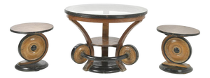 Carved Coffee Table and End Tables, Set of 3