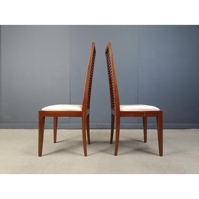 Italian High Back Dining Chairs, 1980s, Set of 8 For Sale - Image 10 of 13