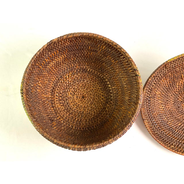 Brown Vintage, Fine Woven, Rattan, Lided Basket Circa 1920s For Sale - Image 8 of 8