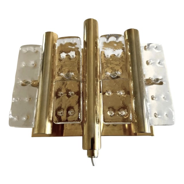 Mid-Century Modern Swedish Crystal Wall Sconce from Orrefors, 1960 For Sale