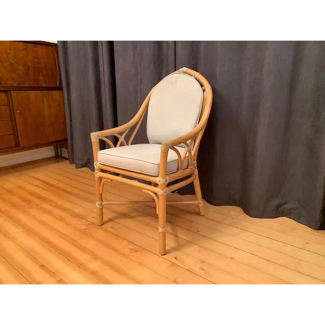 Wood American Armchair from McGuire, 1970s For Sale - Image 7 of 10