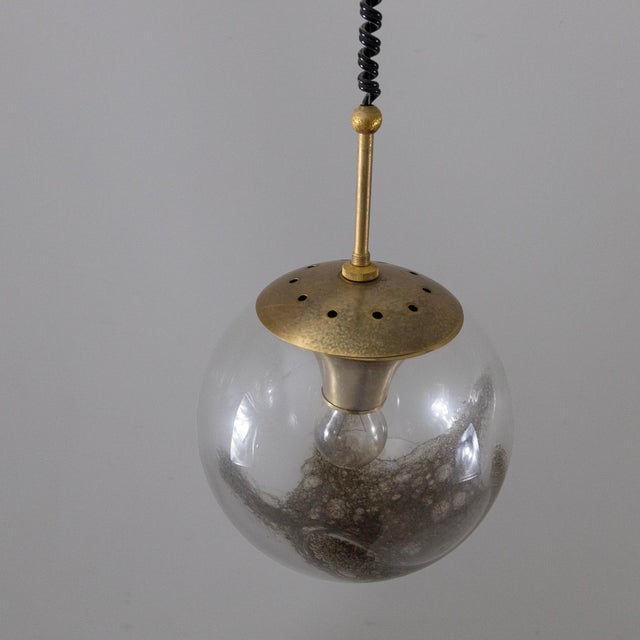 La Murrina pendant lamp, produced by La Murrina in the 1970s/1980s. The structure is made of glass and metal with...