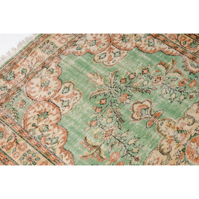 Green Mid 20th Century Decorative Handknotted Floor Carpet For Sale - Image 8 of 10