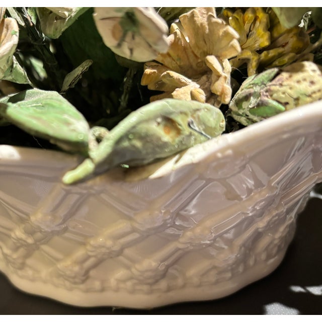 Alabaster Mid 20th Century “Royal Worcester Bone China Porcelain Floral Bouquet - Made in England” For Sale - Image 8 of 8