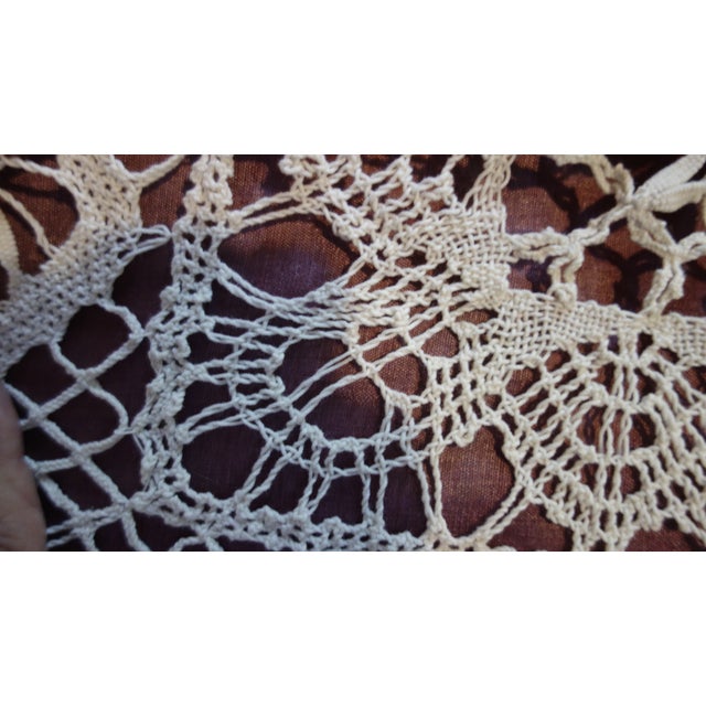 Antique Bobbin Lace Bed Throw For Sale - Image 15 of 18