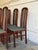 Green High Back Wooden Dining Chairs Set of 8 With Green Upholstery Vintage Mid-Century Modern For Sale - Image 8 of 9