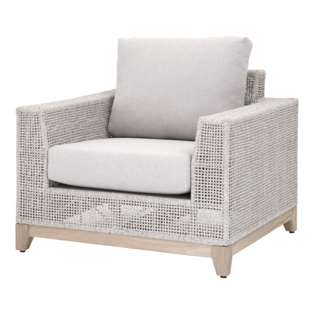 Contemporary Tropez Teak & Rope Outdoor Sofa Chair For Sale - Image 3 of 8