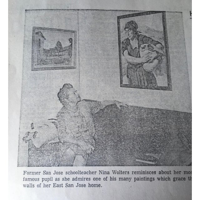 Early 20th Century Framed Portrait of a Young Girl Drawing by Listed Italian Artist For Sale - Image 10 of 11