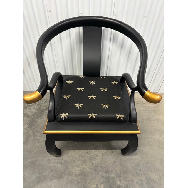 Chinoiserie Modern Chinoiserie Style Butterfly Ming Chair For Sale - Image 3 of 11
