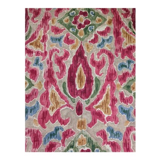 Designer Linen Ikat Upholstery Fabric For Sale