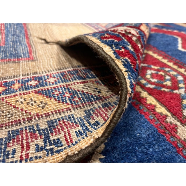 Late 19th Century Fine Antique Kuba Rug 3’11" X 6’4" For Sale - Image 5 of 7