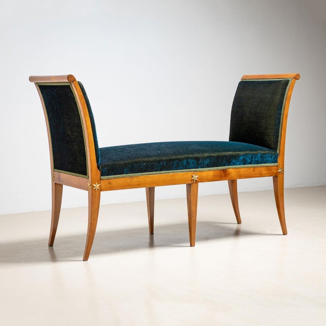 Brown Neoclassical Bench, Italy, 1st Half 19th Century For Sale - Image 8 of 18