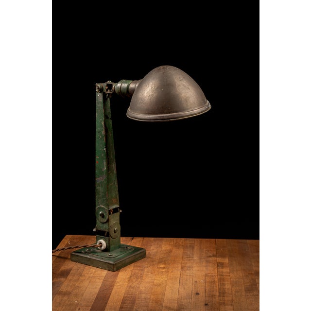 American Fixture Co Articulating Industrial Task Lamp For Sale - Image 4 of 7