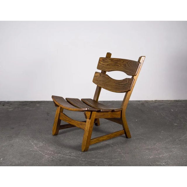 Brutalist Chair in Oak by Dittmann & Co for Awa Radbound, 1960s For Sale - Image 16 of 18