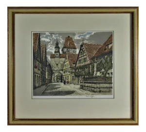 Hans Figura, European Village, Circa 1950