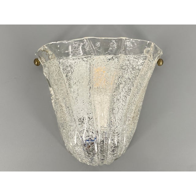 Wall Lamp with Ice Glass Structure and Murano Glass from Lucitalia, 1970s For Sale - Image 17 of 17