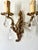 Pair of double bronze wall lights from the 1950s glass pendants E14 socket European Plug (up to 250V).The wiring of this...