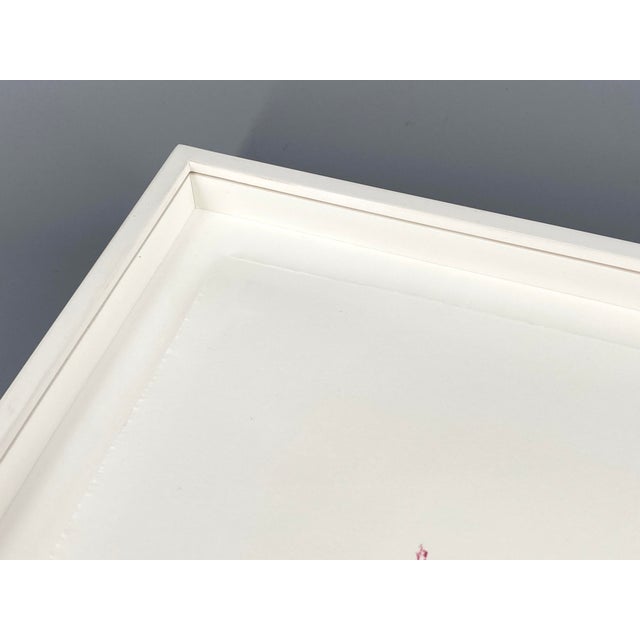 Mark Tobey, Composition in Red, 1972, Color Lithograph on Paper, Framed For Sale - Image 9 of 12