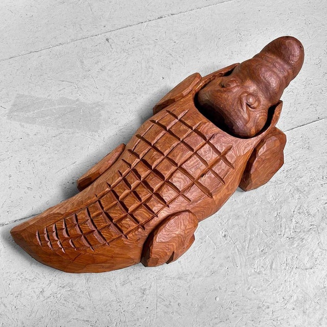 Decorative Crocodile Woodcarving, Japan, 2004 For Sale - Image 6 of 18