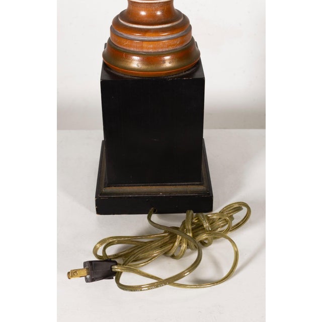 Pair of French Neoclassical Daphne & Apollo Oak Lamps For Sale - Image 9 of 9
