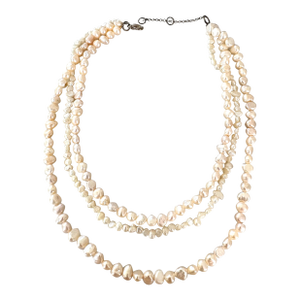 Stunning Three Strand Freshwater, Pearl Necklace