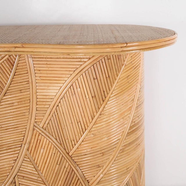 Leaf Rattan Console Table For Sale - Image 6 of 16
