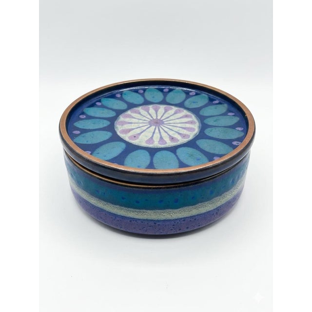 1960s Mid-Century Modern Ceramic Bowl with Matching Plate, 1960s For Sale - Image 5 of 5