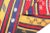 Turkish Kilim With Bright Tone of Color - Cicim Kilim With Stripe Design For Sale - Image 4 of 12