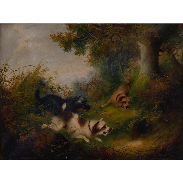 Green Frank Cassell Late 19th Century Woodland Landscape Oil Paint on Canvas For Sale - Image 8 of 8