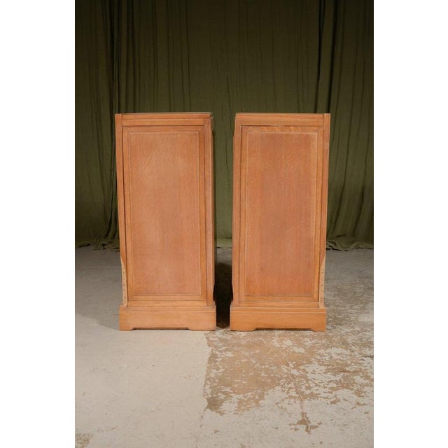 Wood Vintage Bedside Tables in Light Oak from Brynmawr Furniture Co, 1920, Set of 2 For Sale - Image 7 of 14