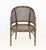 Tortoiseshell Finish Faux Bamboo Caned Tub Chair For Sale In New York - Image 6 of 11