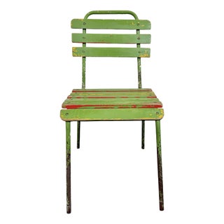 Vintage Industrial Green Chair, 1960s For Sale