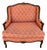 Vintage French Louis XV Carved Wingback Bergère Oversized Armchair Settee For Sale