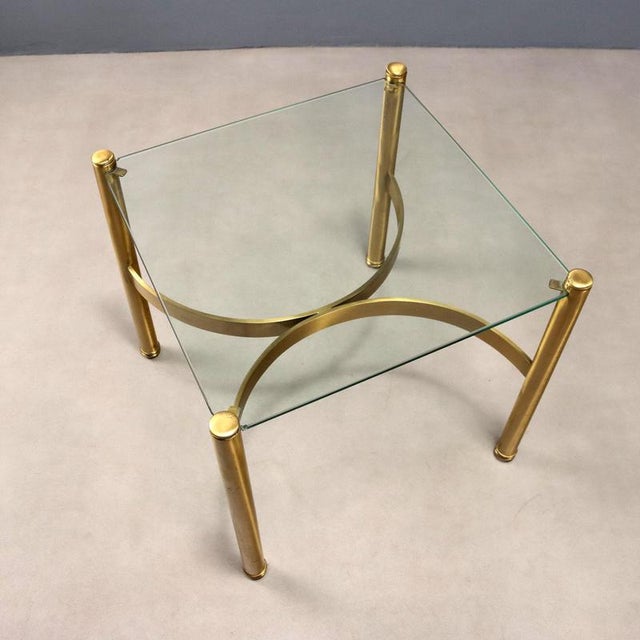 Brass Coffee Table with Glass Top, 1970s For Sale - Image 3 of 10