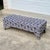 Ralph Lauren Style Oversized (5' Long) Blue & White Floral Upholstered Ottoman Bench For Sale - Image 9 of 9
