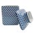 Contemporary Blue & White Fishnet Ceramic Tissue Box Cover For Sale - Image 3 of 5