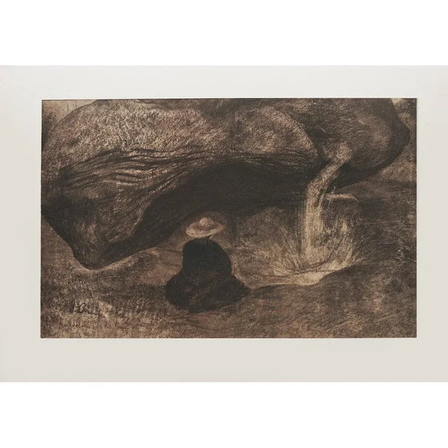 Coffee 1959 After Gustave Courbet "La Source De La Loue", First Edition Full-Color Monochrome Print For Sale - Image 8 of 8