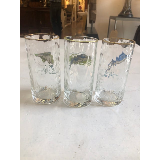 Vintage Ned Smith Fish Glasses - a Set of 6 | Chairish