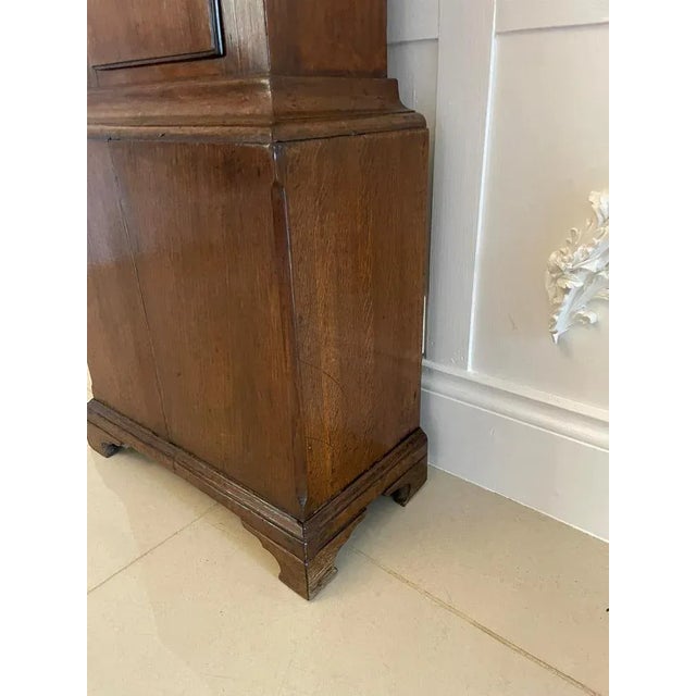 Antique Brass Face Oak Longcase Clock by William Lister For Sale - Image 17 of 18