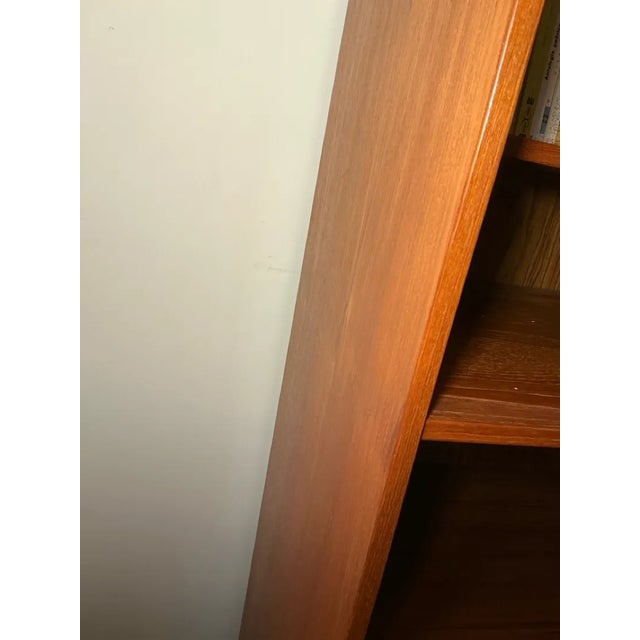 Mid-Century Modern Danish Modern Teak Veneer Bookcase Wall Unit For Sale - Image 3 of 9