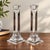 Vintage Austrian Toscany Lead Crystal Geometric Candlesticks – Pair For Sale - Image 4 of 12